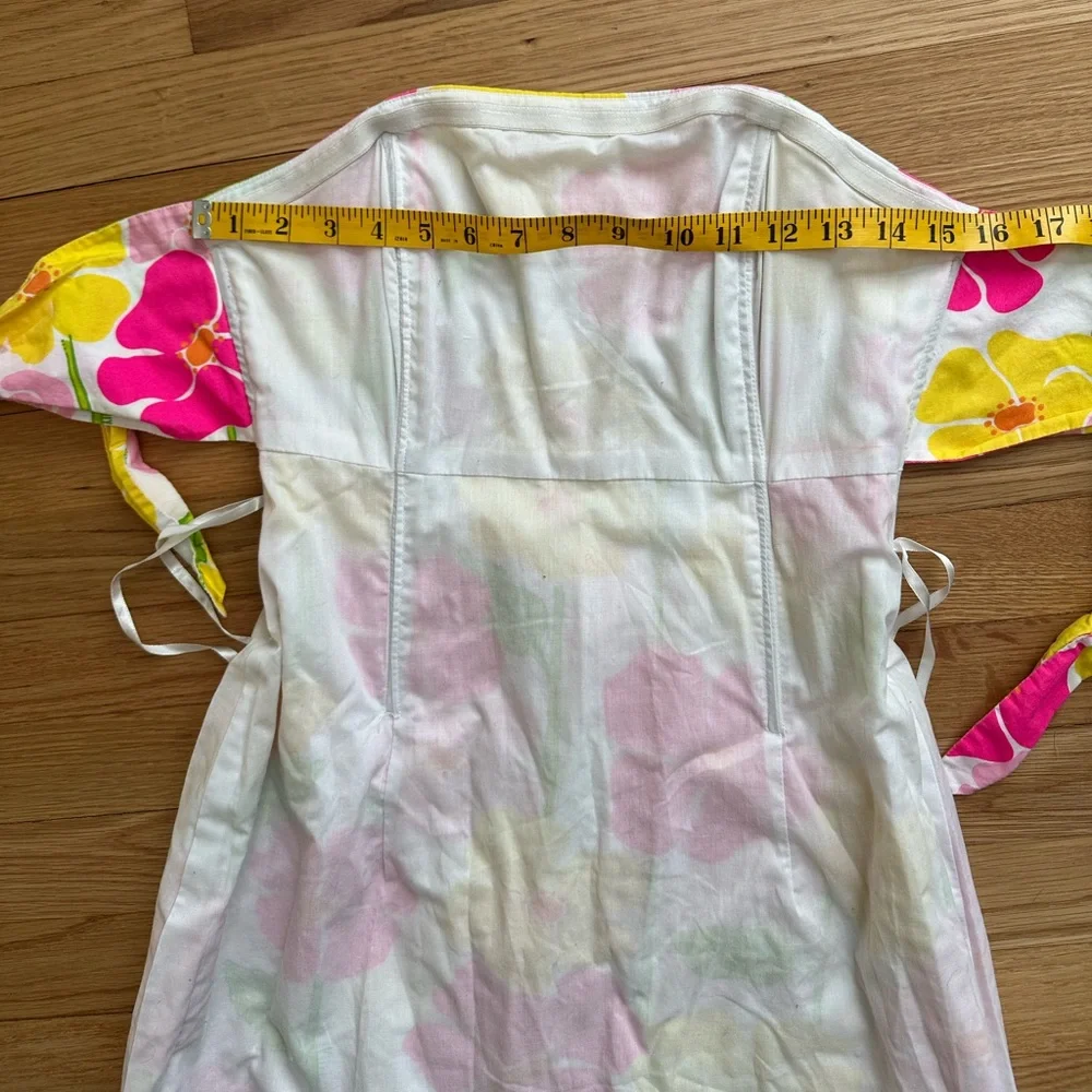 Vintage Lilly Pulitzer Sabrina Sweet Sally Print Flowered Sundress Tie-Back ~ 8 - Picture 11 of 13